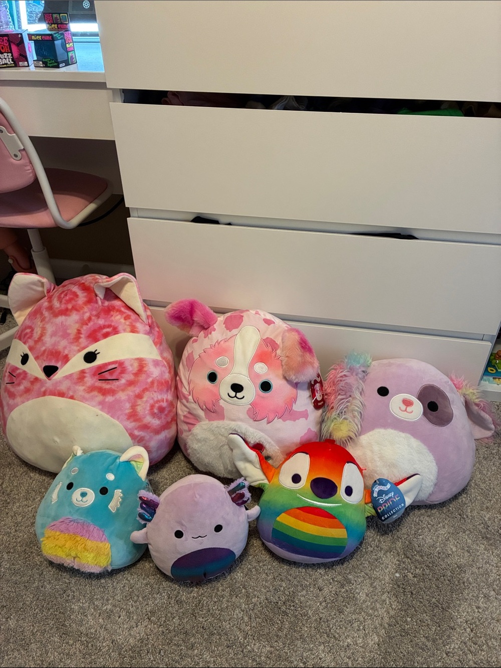 Colorful Squishmallows Plush Bundle - Pink, Purple, Rainbow